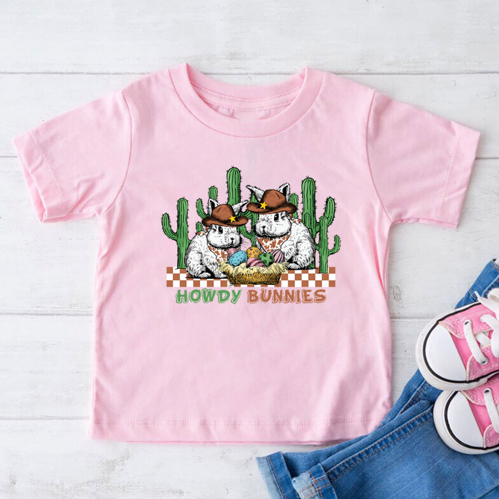 Howdy Bunnies Easter Kid T-Shirt