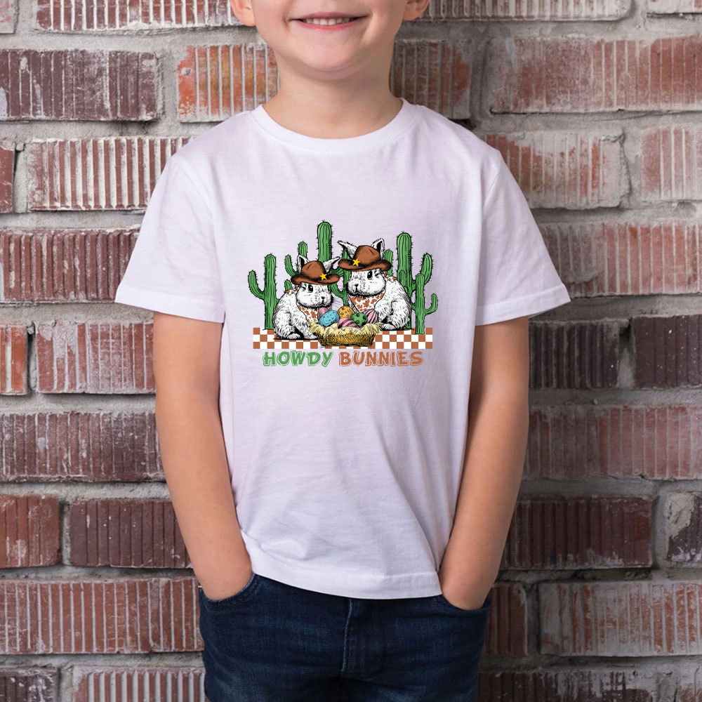 Howdy Bunnies Easter Kid T-Shirt