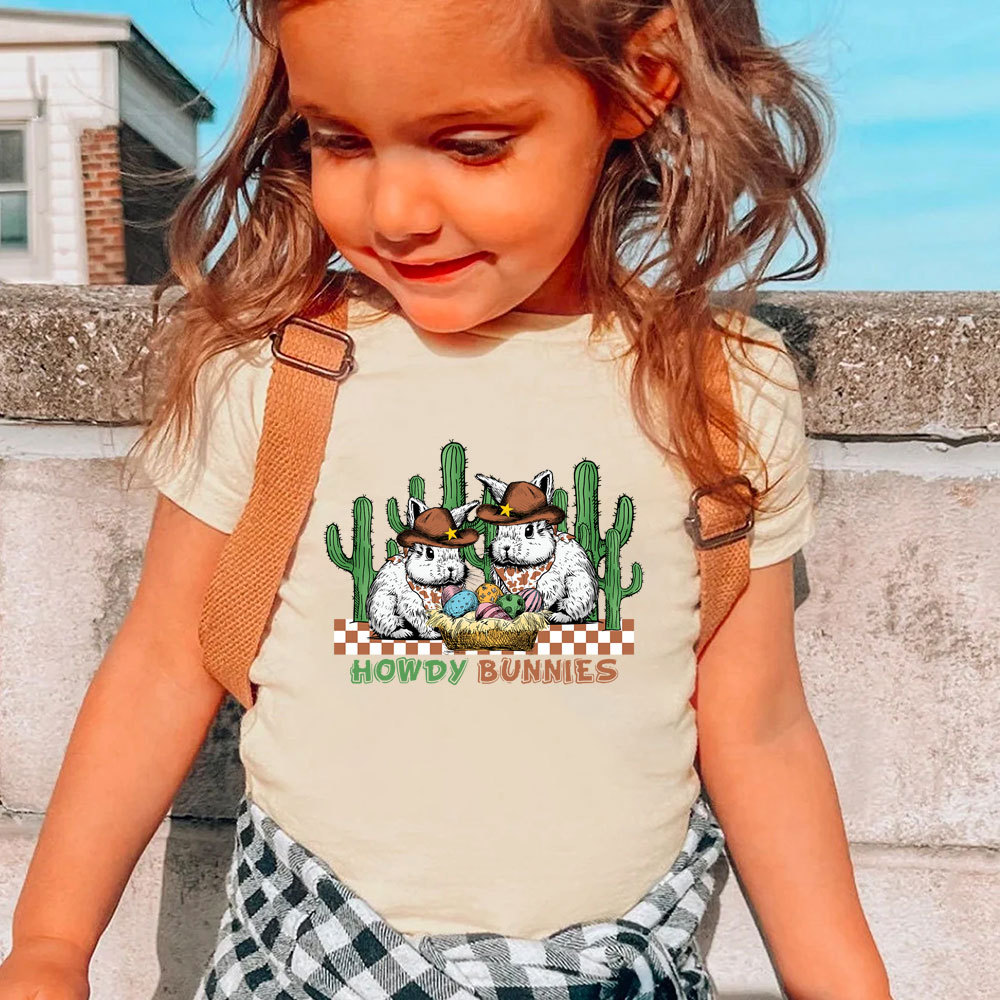 Howdy Bunnies Easter Kid T-Shirt