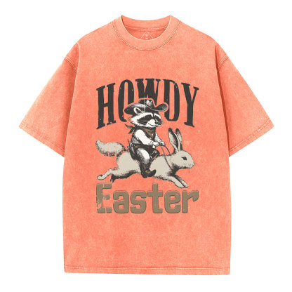 Howdy Easter Chrsitian Washed T-Shirt