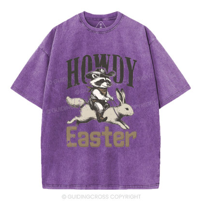 Howdy Easter Chrsitian Washed T-Shirt