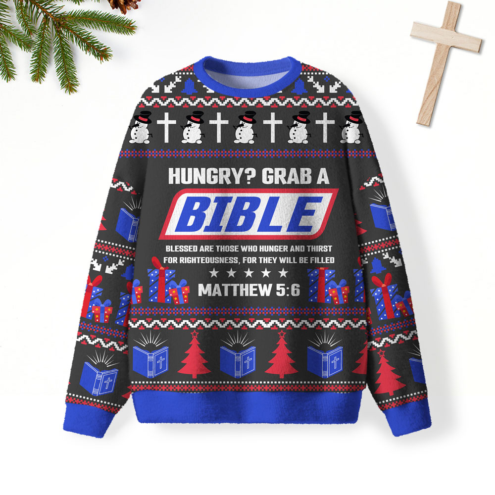 Hungey? Grab A Bible Christian Lightweight Sweater