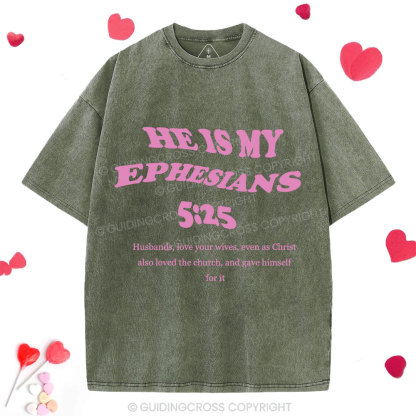 Husbands Love Your Wives Christian Washed T-Shirt