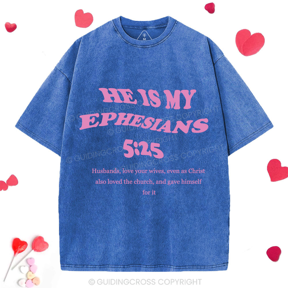 Husbands Love Your Wives Christian Washed T-Shirt