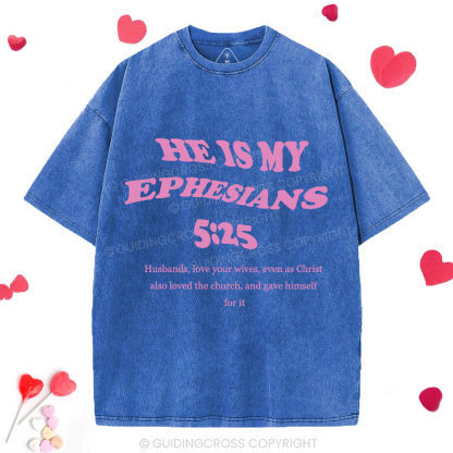 Husbands Love Your Wives Christian Washed T-Shirt