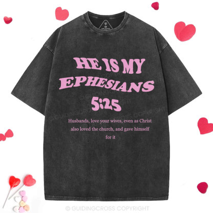 Husbands Love Your Wives Christian Washed T-Shirt