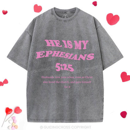 Husbands Love Your Wives Christian Washed T-Shirt