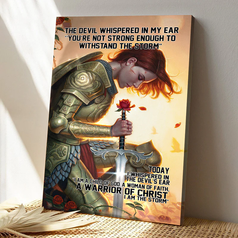 I Am A Child Of God A Woman Of Faith A Warrior Of Christ Canvas Wall Art
