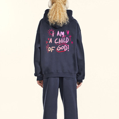 I Am A Child Of God Christian Fleece Hoodie Set