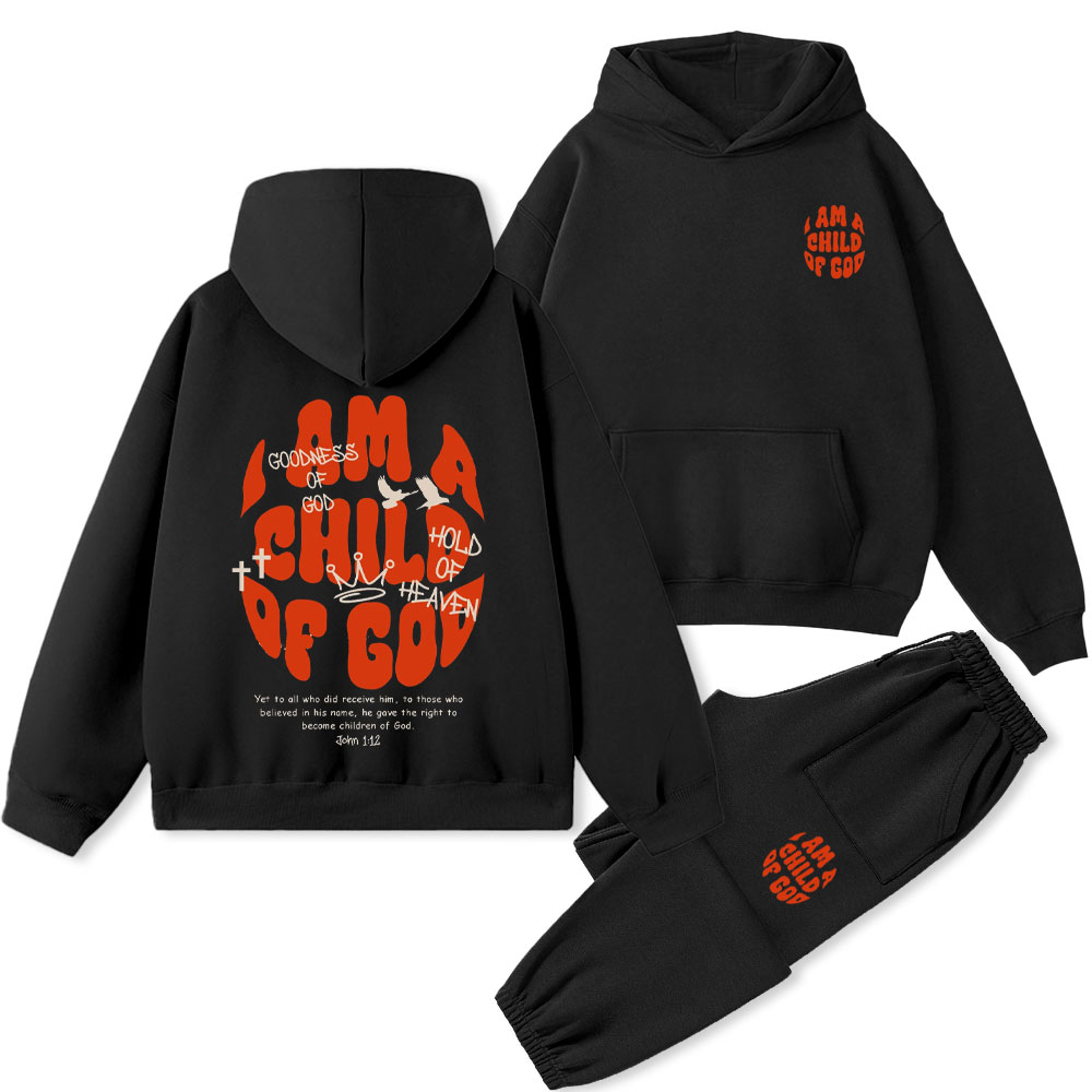 I Am A Child Of God Christian Premium Fleece Hoodie Set