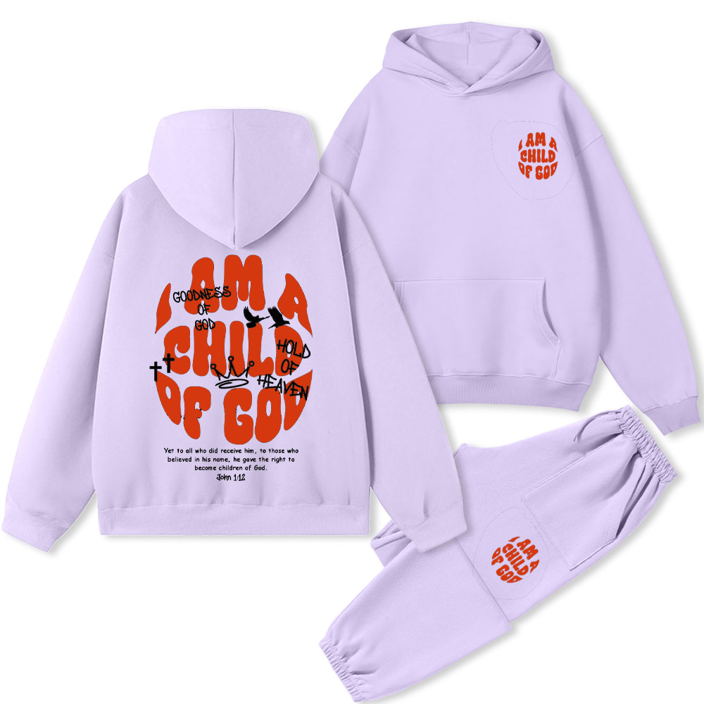 I Am A Child Of God Christian Premium Fleece Hoodie Set