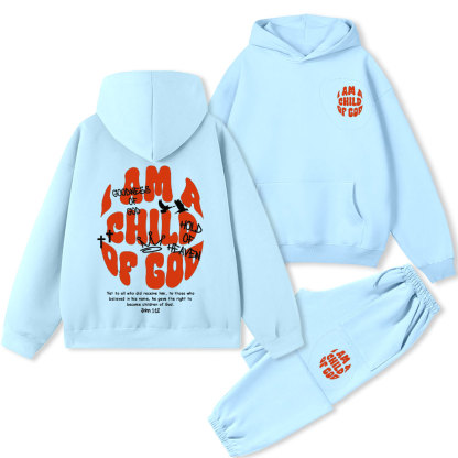 I Am A Child Of God Christian Premium Fleece Hoodie Set