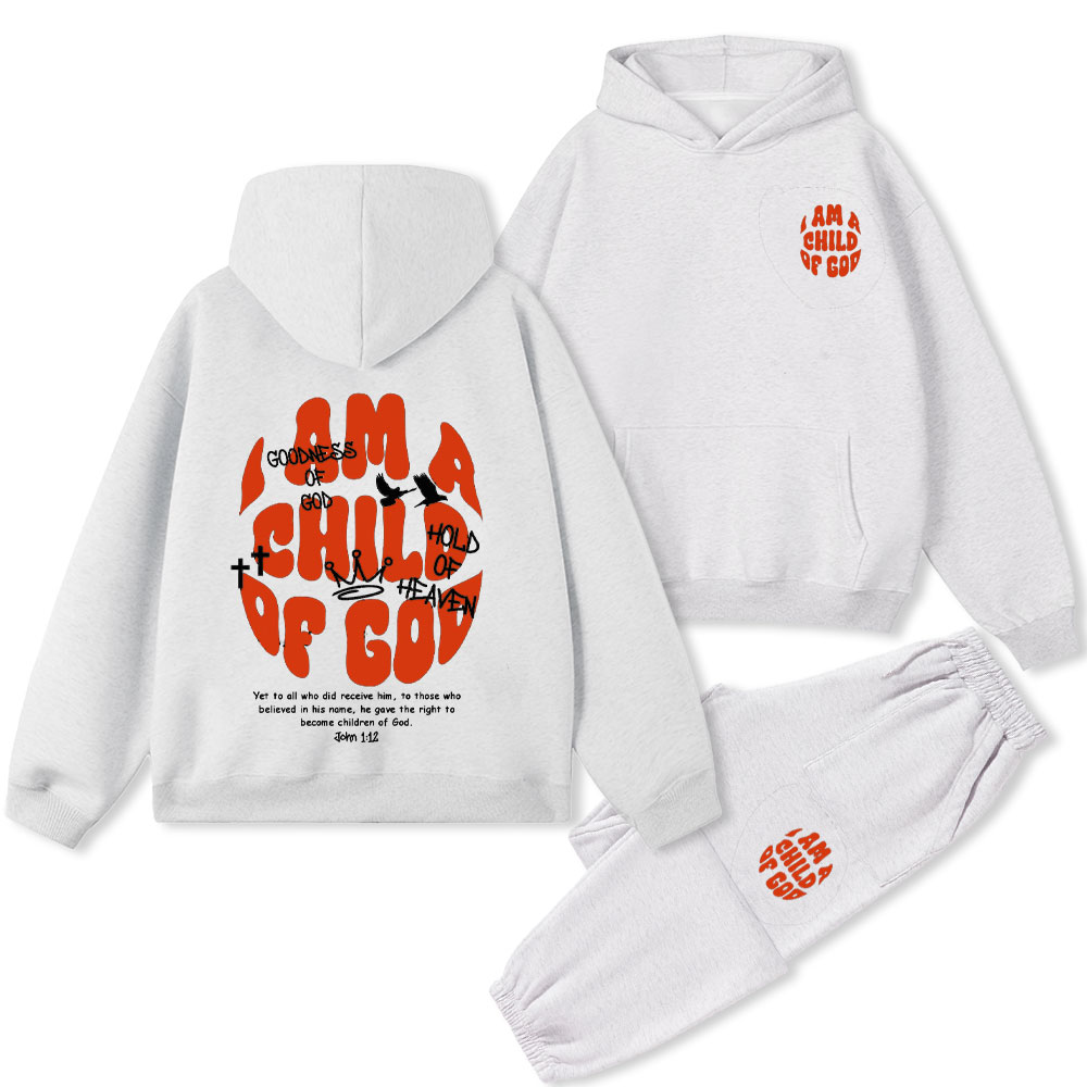 I Am A Child Of God Christian Premium Fleece Hoodie Set