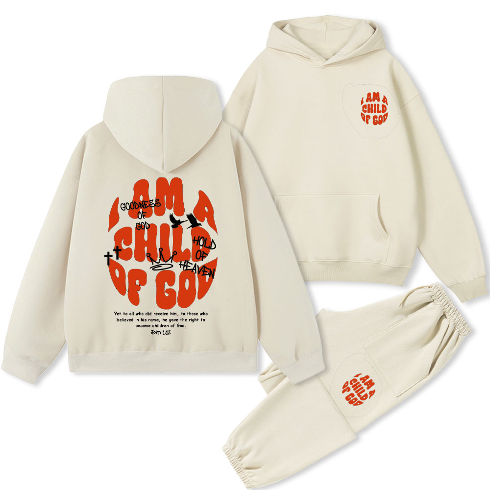I Am A Child Of God Christian Premium Fleece Hoodie Set