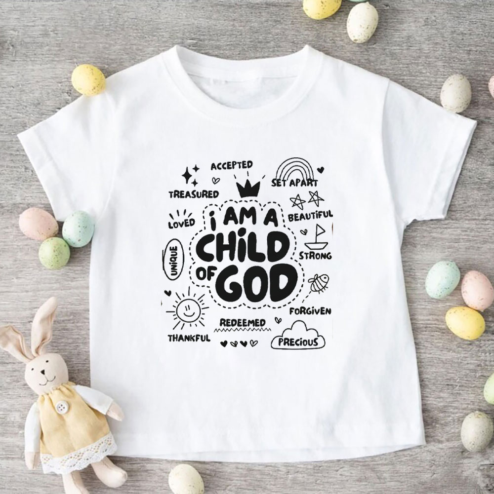 I Am A Child Of God Christian Kids T-Shirt Sale - GuidingCross