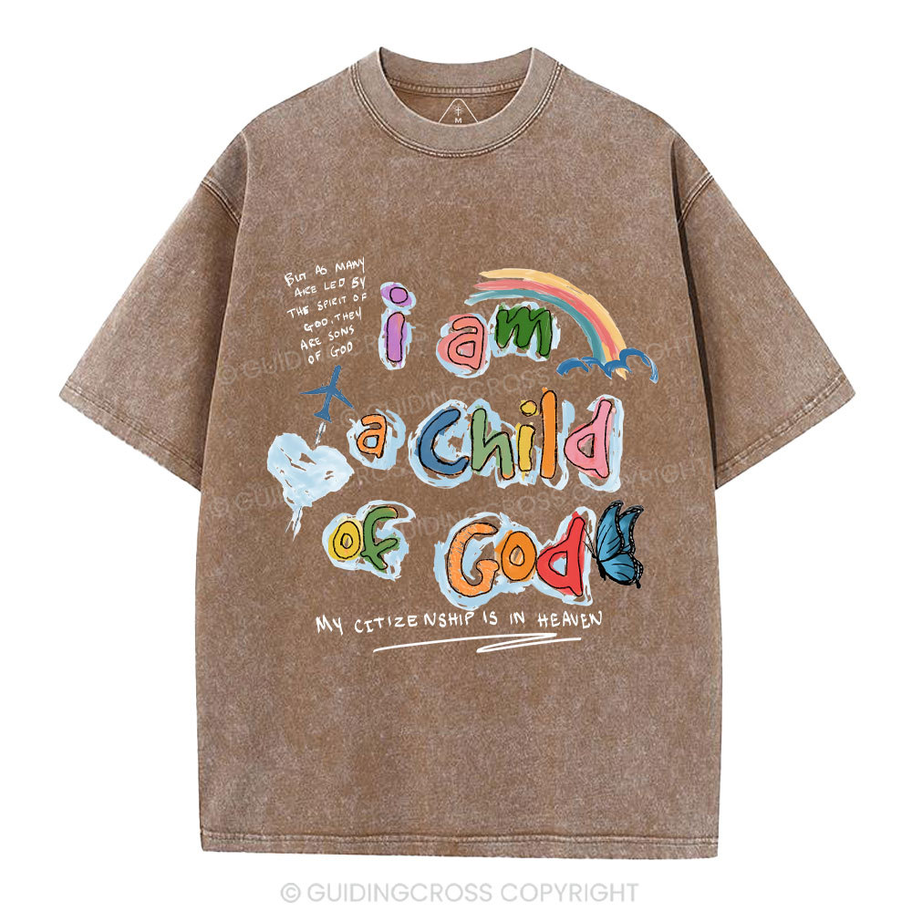 I Am A Child Of God Christian Washed T-Shirt