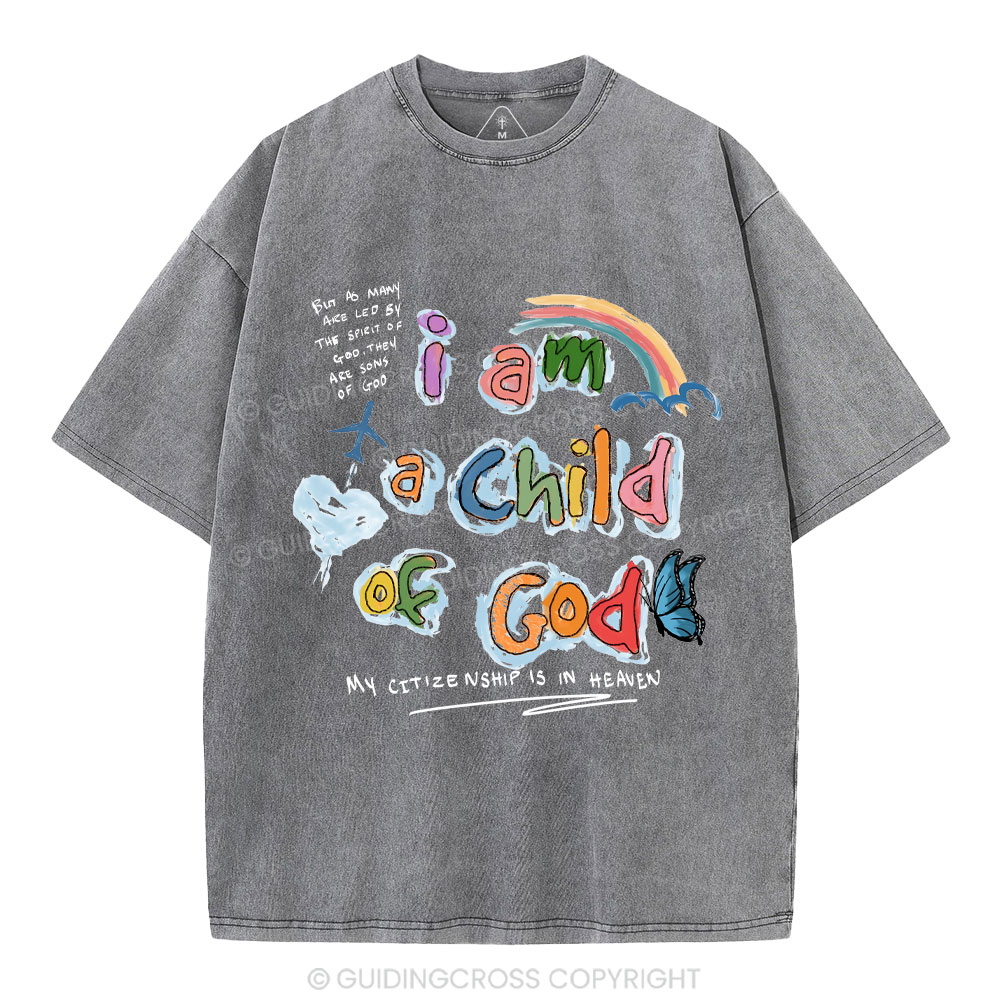 I Am A Child Of God Christian Washed T-Shirt