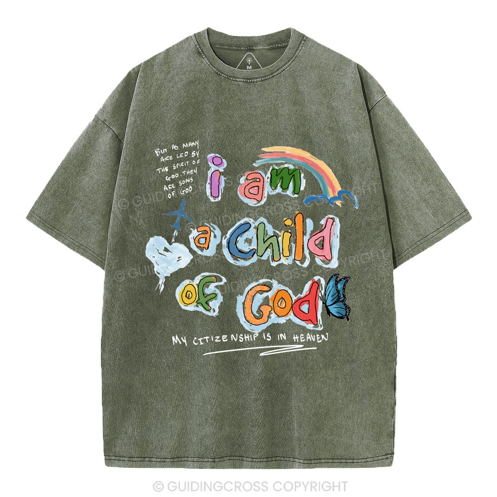 I Am A Child Of God Christian Washed T-Shirt