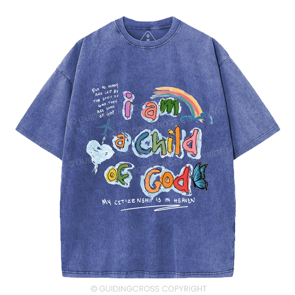I Am A Child Of God Christian Washed T-Shirt