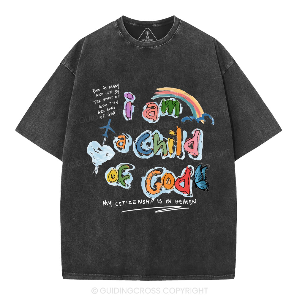 I Am A Child Of God Christian Washed T-Shirt