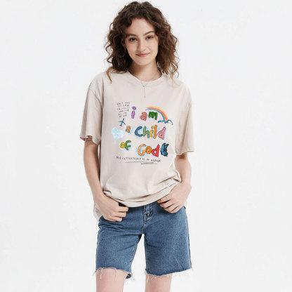 I Am A Child Of God Christian Washed T-Shirt