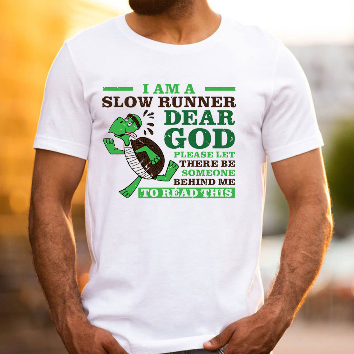 I Am A Slow Runner Dear God Christian T-Shirt