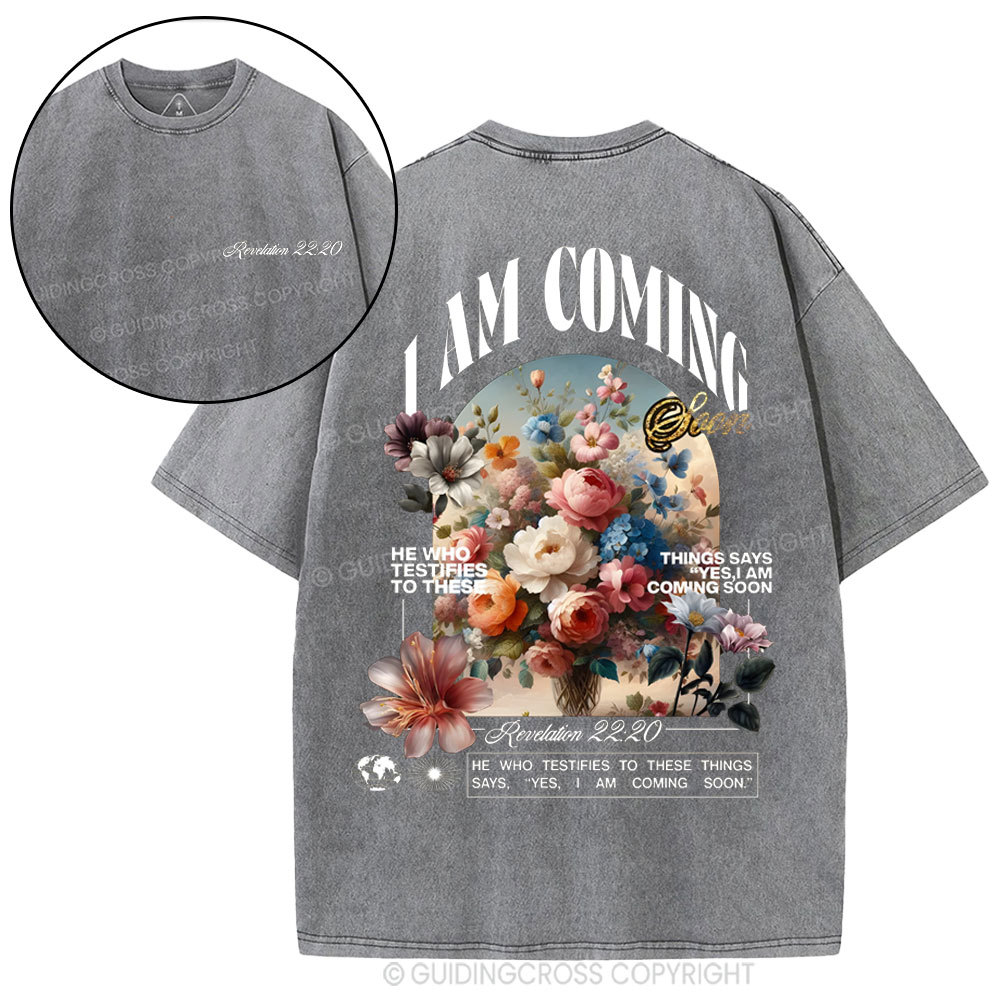 I Am Coming Christian Washed T-Shirt