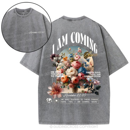 I Am Coming Christian Washed T-Shirt
