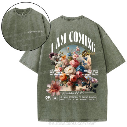 I Am Coming Christian Washed T-Shirt