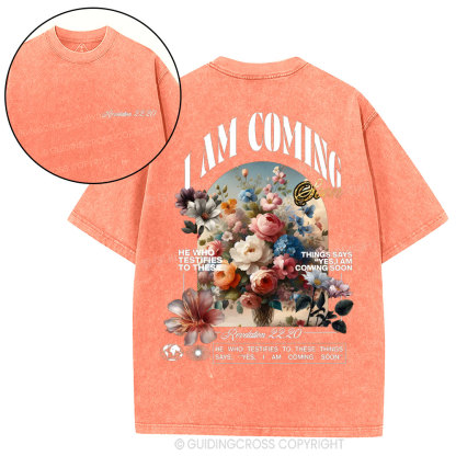 I Am Coming Christian Washed T-Shirt
