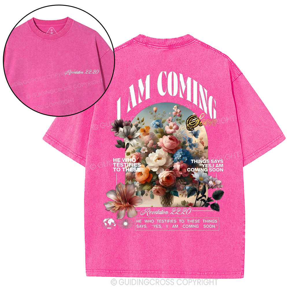 I Am Coming Christian Washed T-Shirt