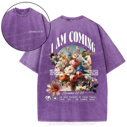 I Am Coming Christian Washed T-Shirt