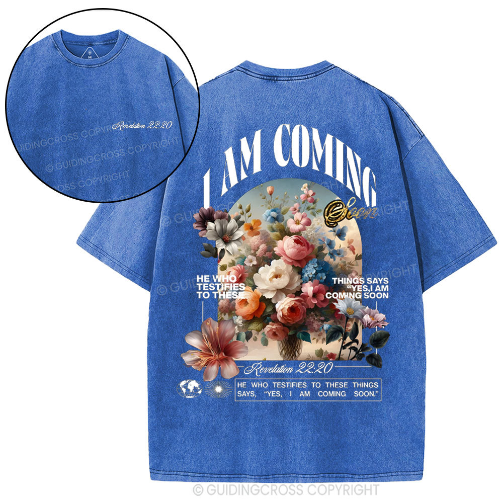 I Am Coming Christian Washed T-Shirt