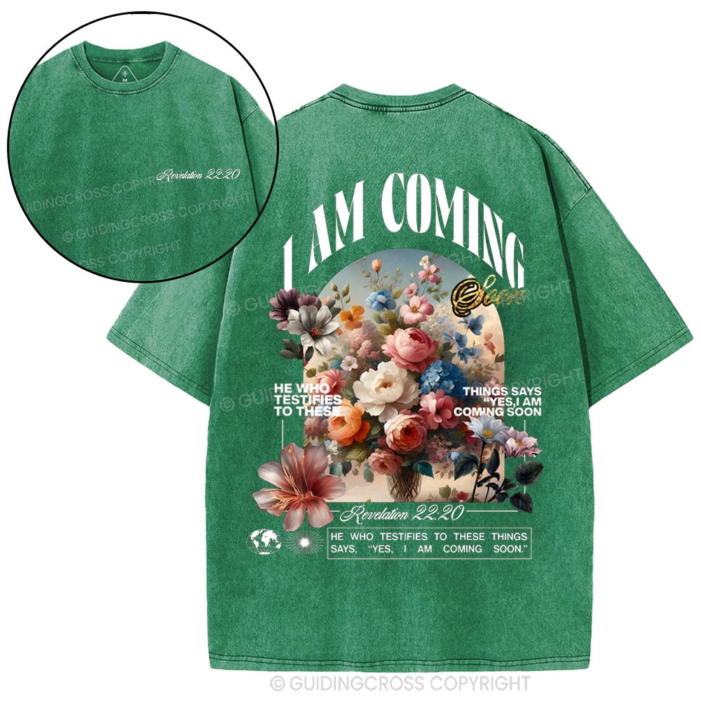 I Am Coming Christian Washed T-Shirt