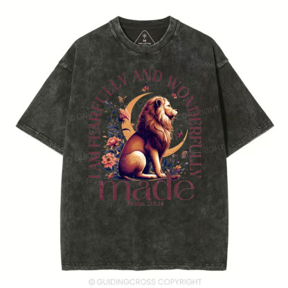 I Am Fearfully And Wonderfully Made Christian Washed T-Shirt