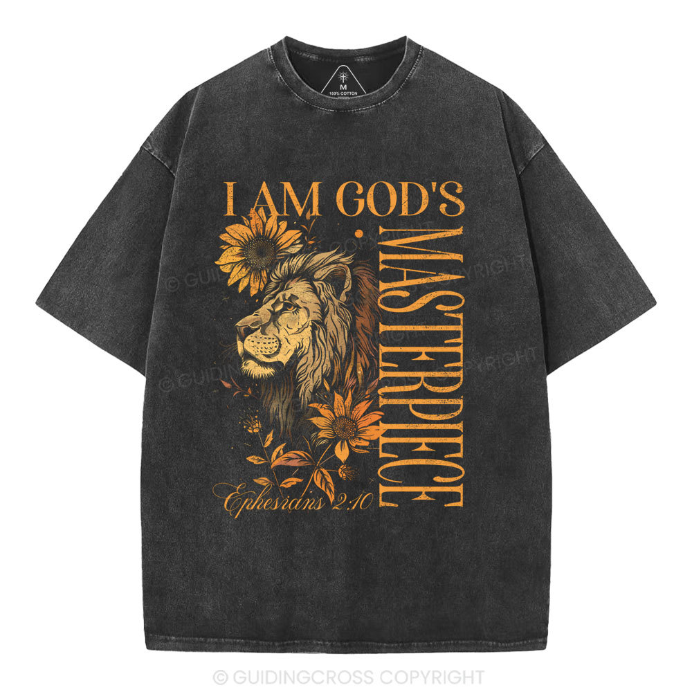 I Am God's Masterpiece Christian Washed T-Shirt