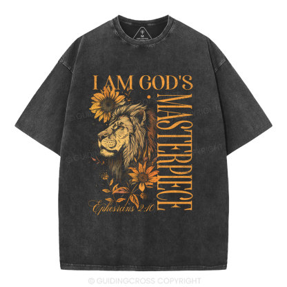 I Am God's Masterpiece Christian Washed T-Shirt