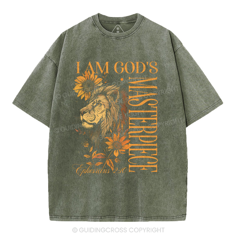 I Am God's Masterpiece Christian Washed T-Shirt