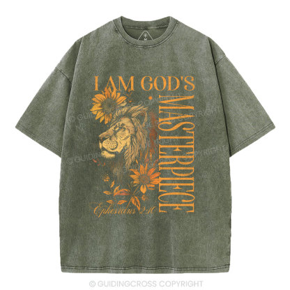 I Am God's Masterpiece Christian Washed T-Shirt