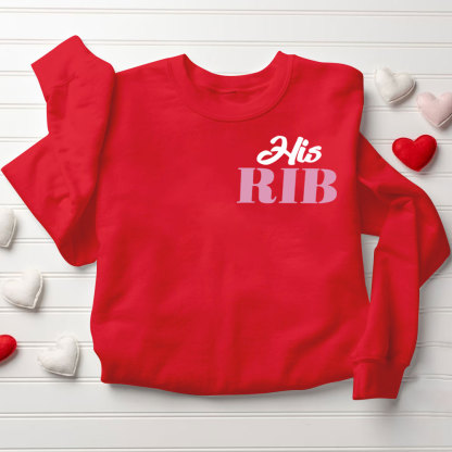 I Am Her Adam I Am His Rib Christian Couple Sweatshirt