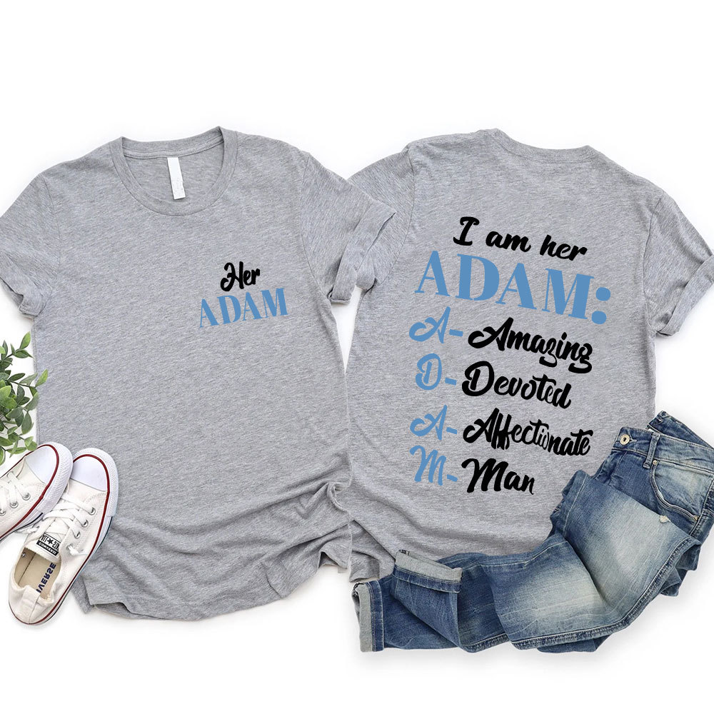 I Am Her Adam I Am His Rib Christian Couple T-shirt