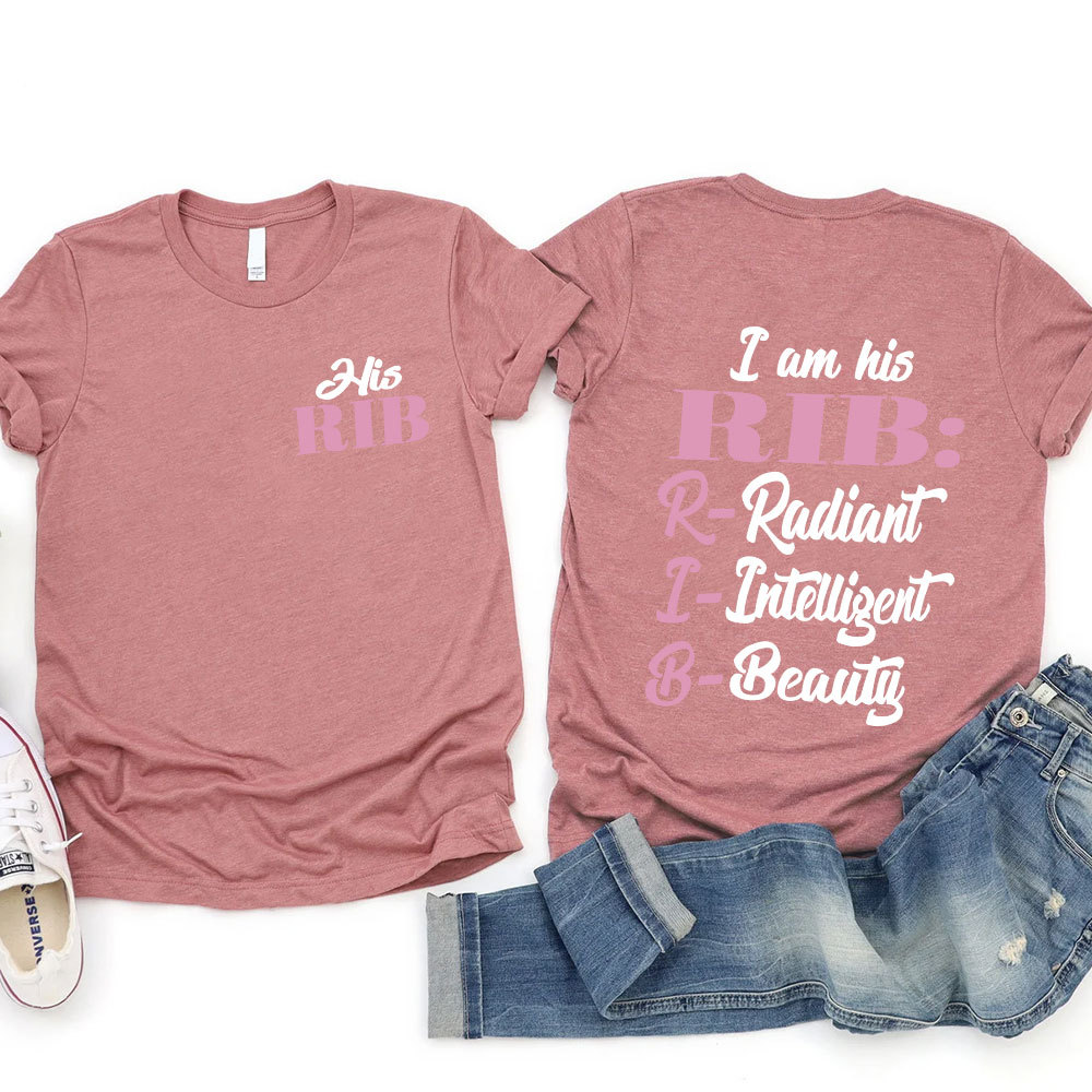 I Am Her Adam I Am His Rib Christian Couple T-shirt