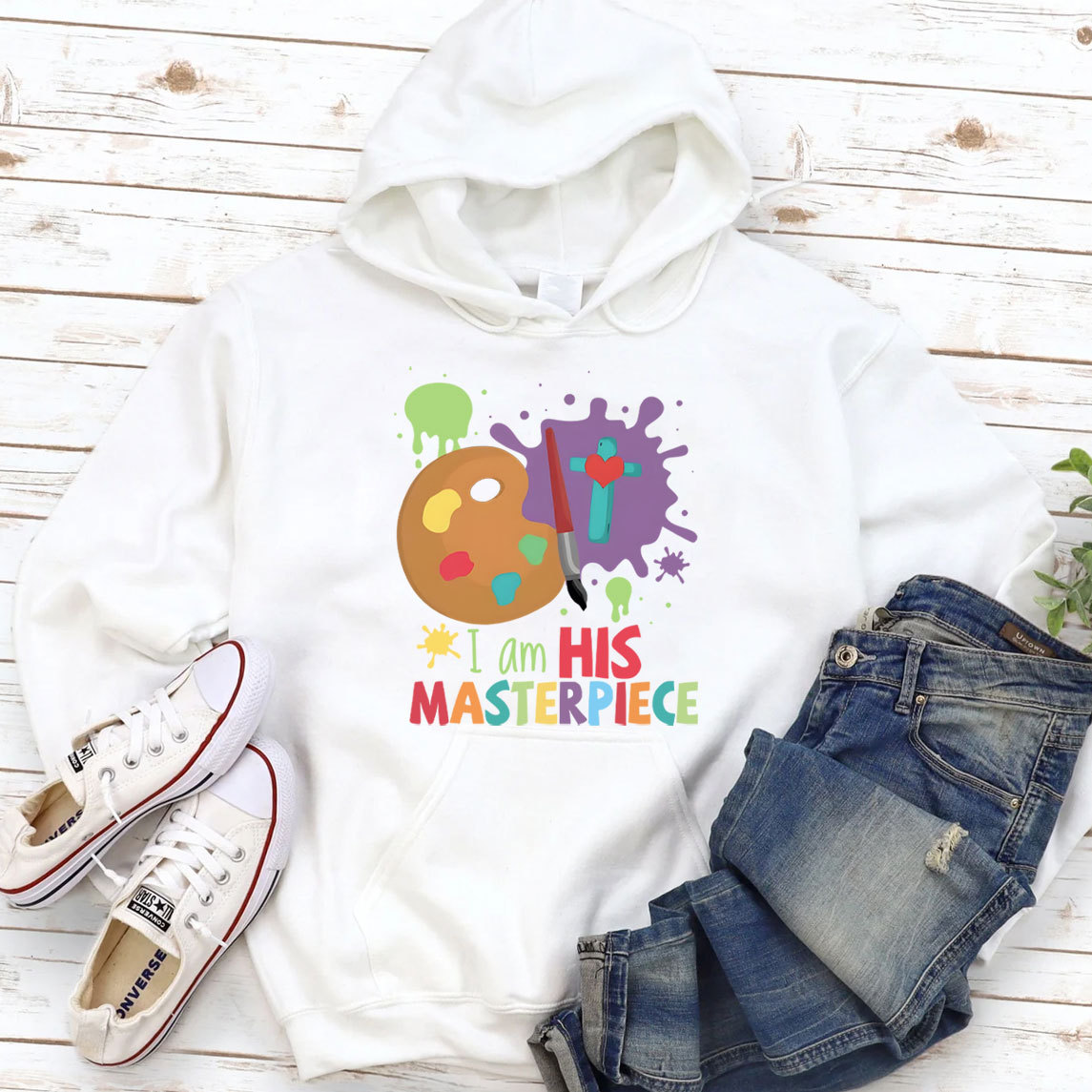 I Am His Masterpiece Christian Hoodie