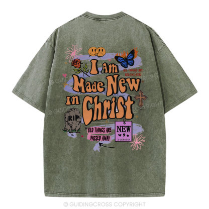 I Am Made New In Christ Christian Washed T-Shirt