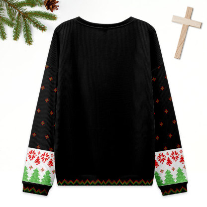 I Am Mixed Half Jesus And Half Peter Christian Ugly Christmas Sweatshirt