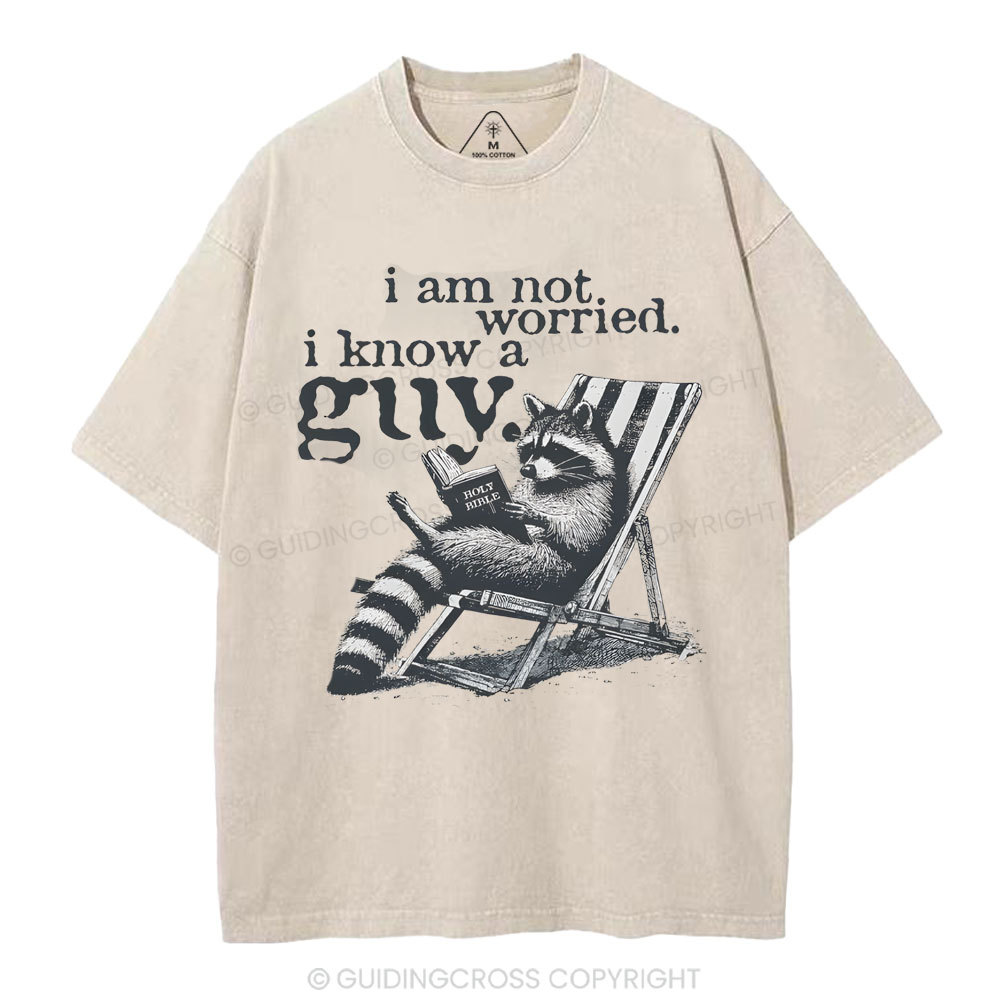 I Am Not Worried Christian Washed T-Shirt