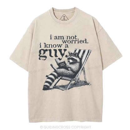 I Am Not Worried Christian Washed T-Shirt