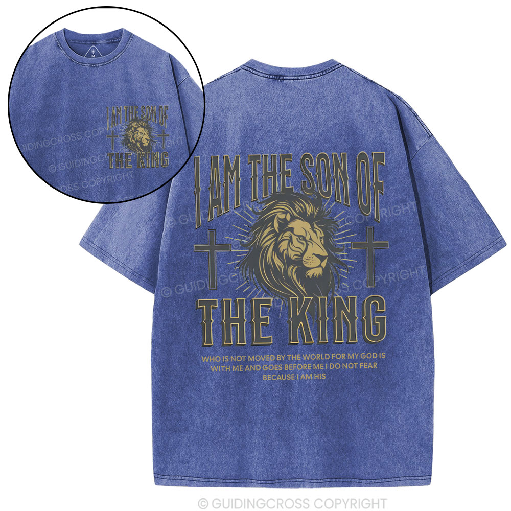 I Am Son Of The King Christian Washed T-Shirt