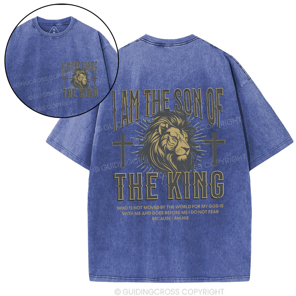 I Am Son Of The King Christian Washed T-Shirt