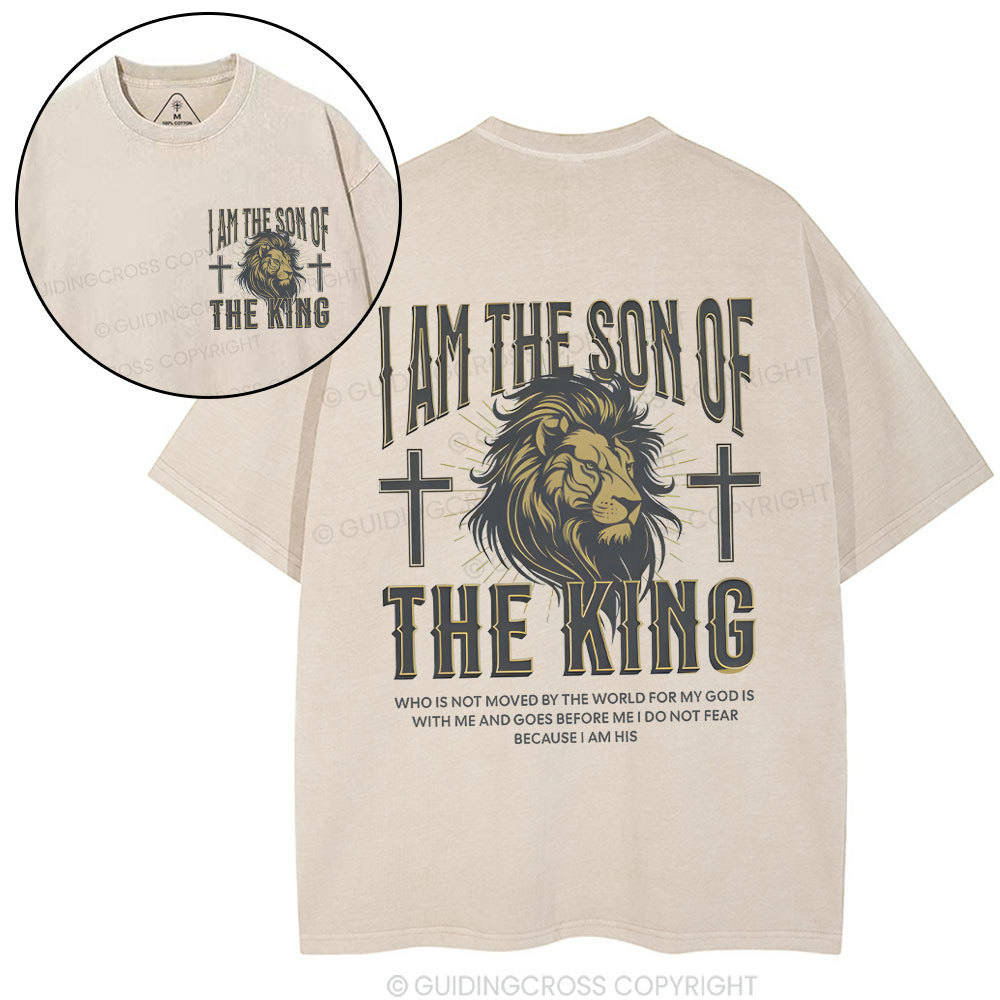 I Am Son Of The King Christian Washed T-Shirt